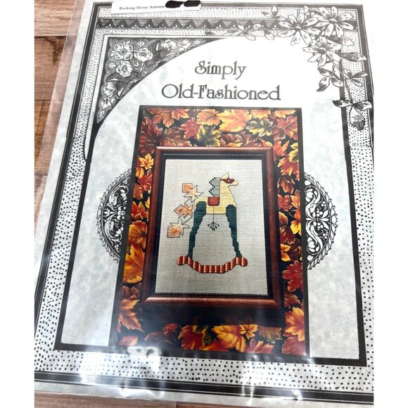 Rare Simply Old Fashion Rocking Horse Autumn Cross Stitch Pattern - Picture 2 of 4